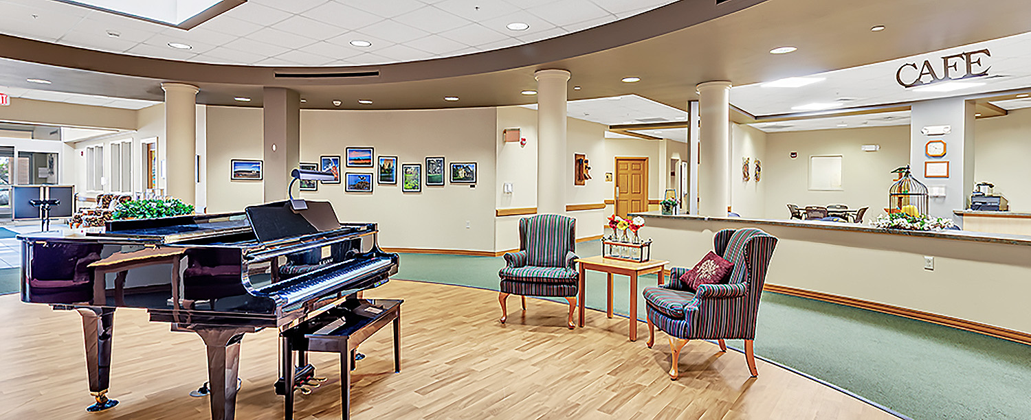 Park Place Main Street Rotunda features a Cafè, grand piano and plenty of space for socializing